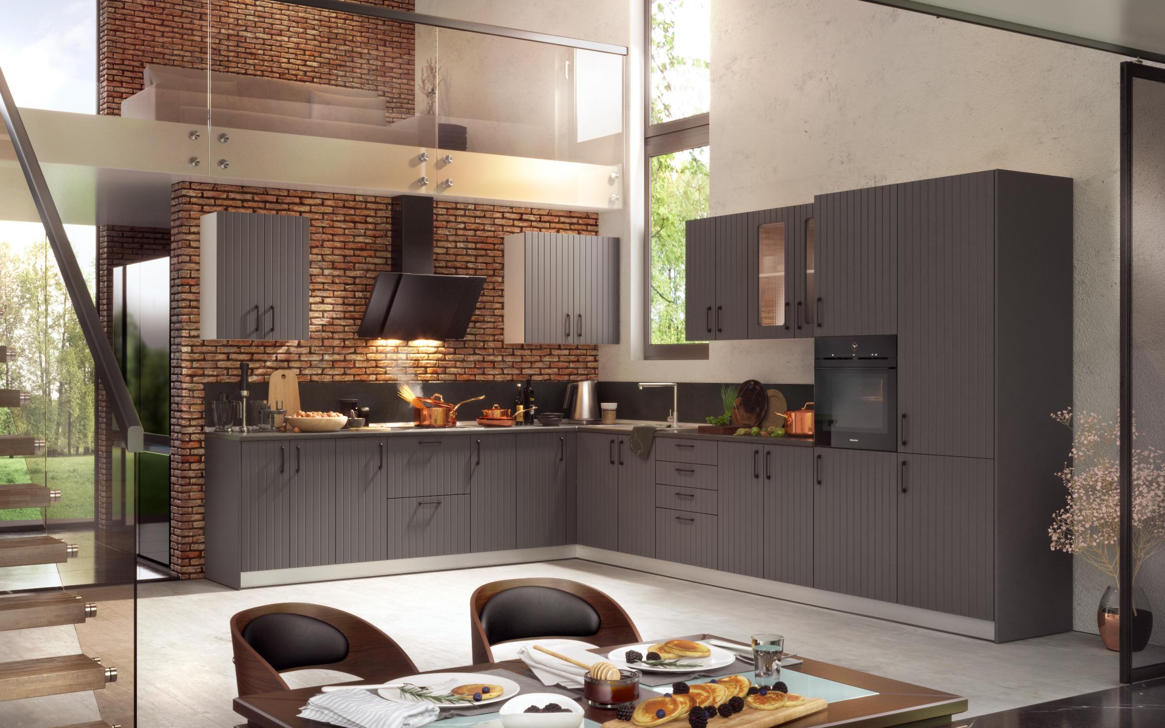 Kitchen cabinet Ava 37, anthracite matt  3